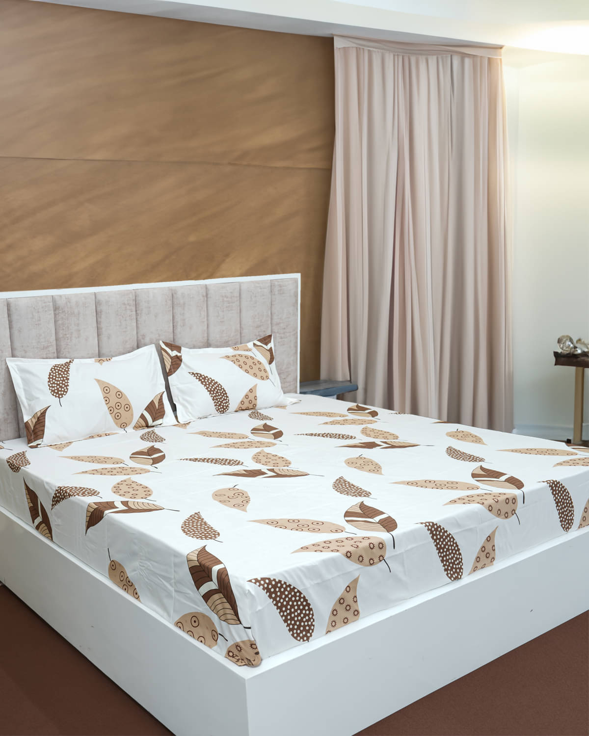 N2C Home Microfiber 1 Double Queen Bedsheet with 2 Pillow Covers ( Beige ) N2C Home Microfiber 1 Double Queen Bedsheet with 2 Pillow Covers ( Beige )