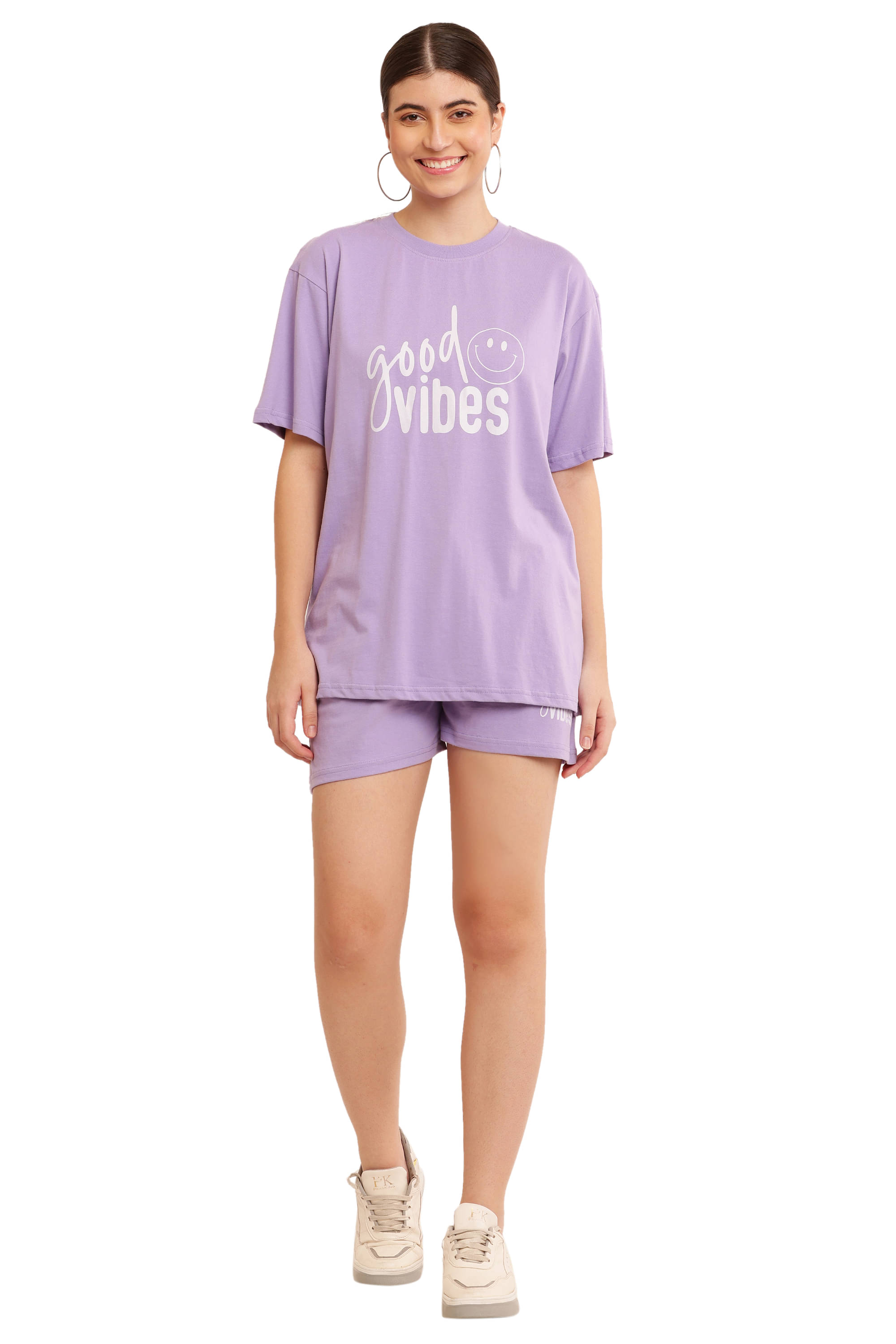     			PREEGO Lavender Cotton Women's Nightwear Nightsuit Sets ( Pack of 1 )