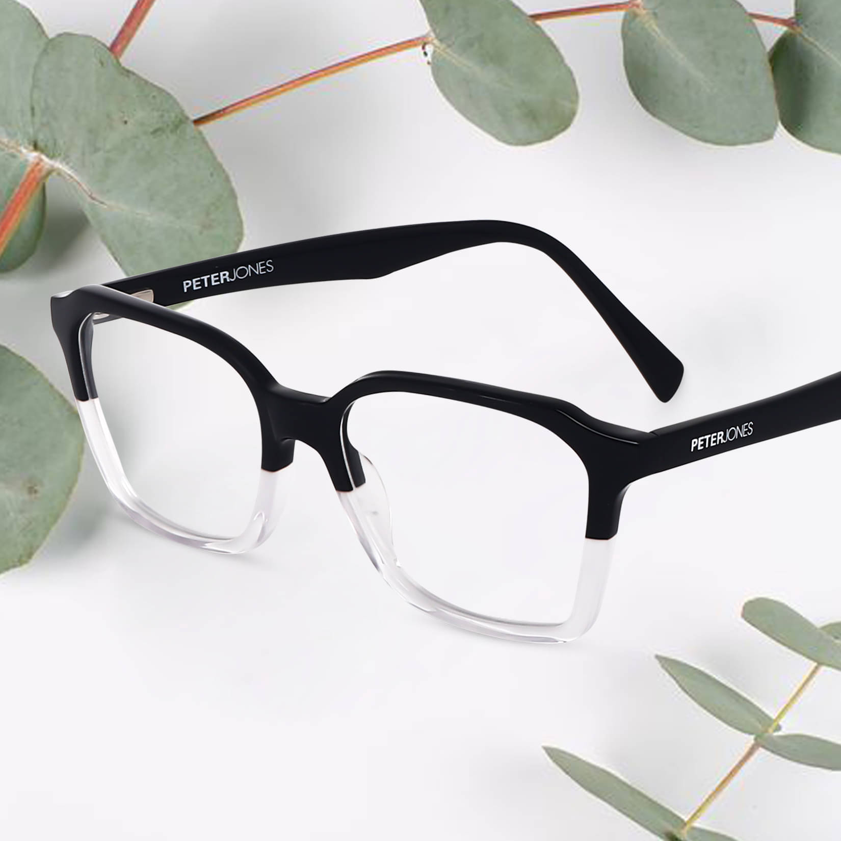 Peter Jones Black Square Eyeglass Frame ( Pack of 1 ) Peter Jones Black Square Eyeglass Frame ( Pack of 1 )