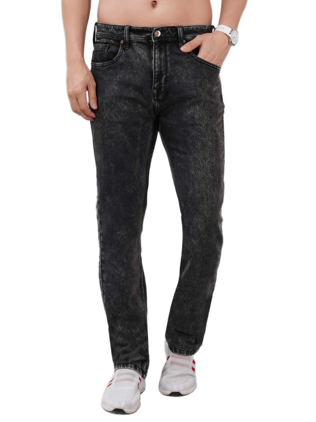 Sand Dunes Slim Fit Distressed Men's Jeans - Black ( Pack of 1 )     			Sand Dunes Slim Fit Distressed Men's Jeans - Black ( Pack of 1 )