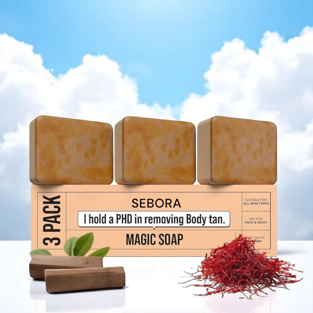     			Sebora Skin Whitening Saffron & Sandalwood Magic Ghar Soap Soap for All Skin Type ( Pack of 3 )