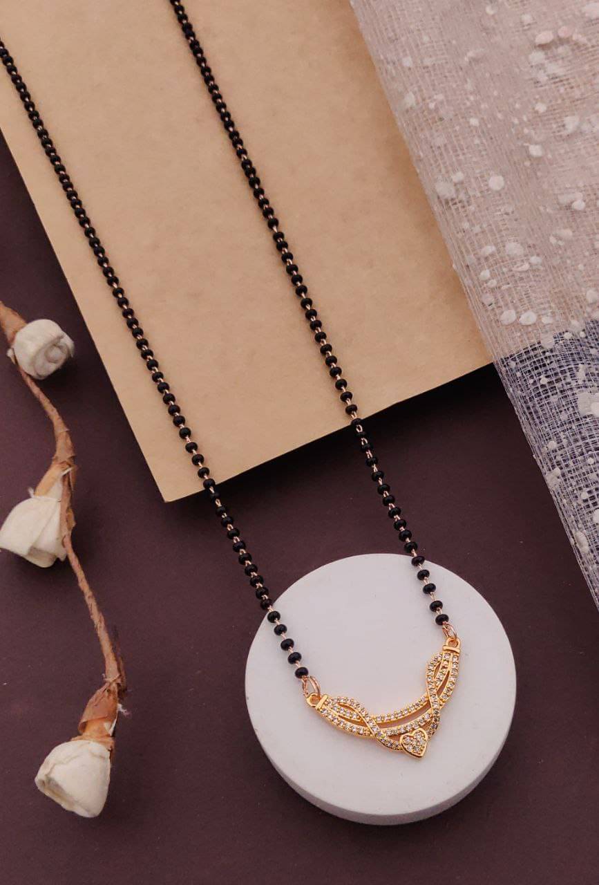 Shivay Fashion Rose Gold Mangalsutra ( Pack of 1 )     			Shivay Fashion Rose Gold Mangalsutra ( Pack of 1 )