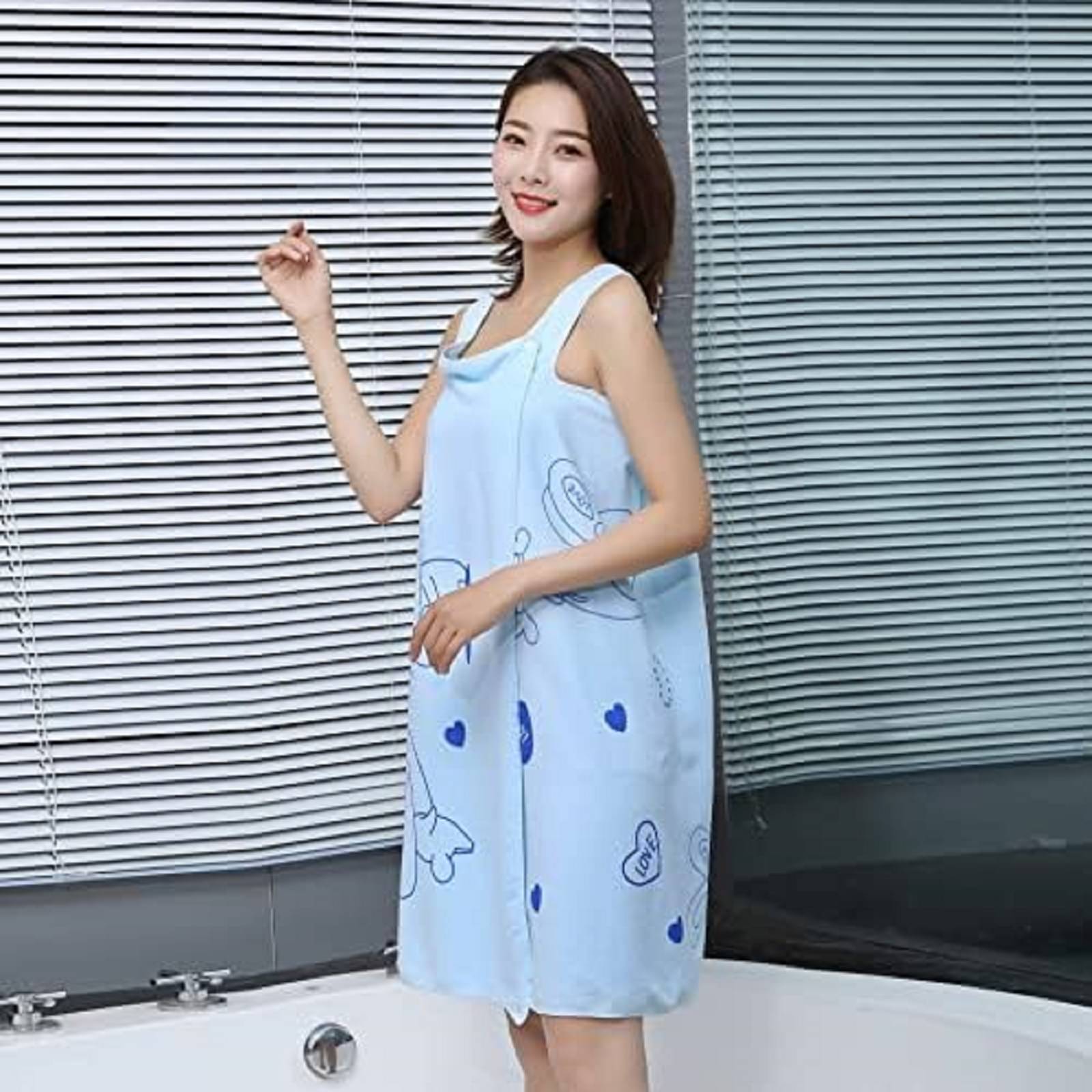     			Shopeleven Blue Free Size Bathrobe ( Pack of 1 )