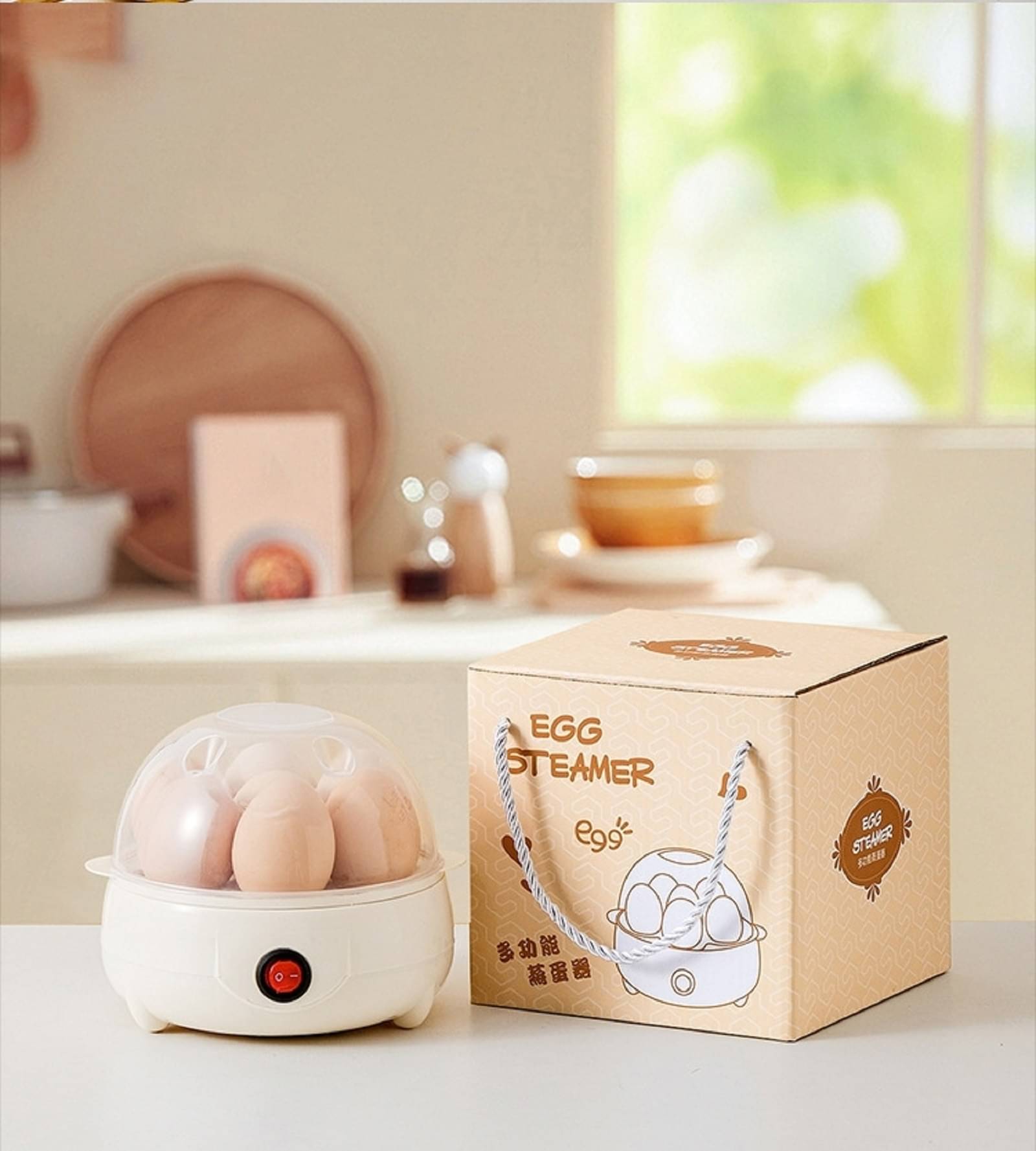     			Shopeleven Electric Egg Boiler, 7 Egg Steamer, Stainless Steel Heating Plate, Transparent Lid, Shock Proof, Fast Boiling Egg Cooker for Hard, Soft, Medium Boiled Eggs