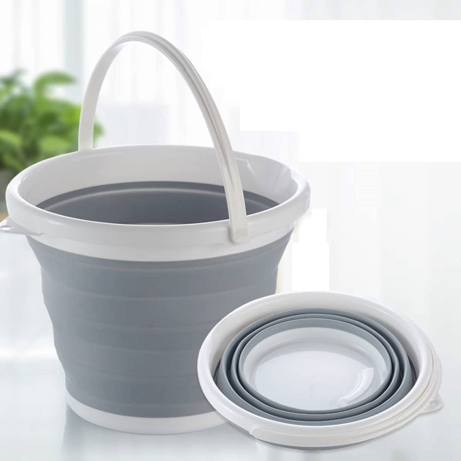 Silicone Bucket for Camping, Travel, Car Washing, Home/Outdoor/Garden Activities Small Spaces - Folding, Lightweight & Easy to Bring & Store (Multicolor) (5 L) Silicone Bucket for Camping, Travel, Car Washing, Home/Outdoor/Garden Activities Small Spaces - Folding, Lightweight & Easy to Bring & Store (Multicolor) (5 L)