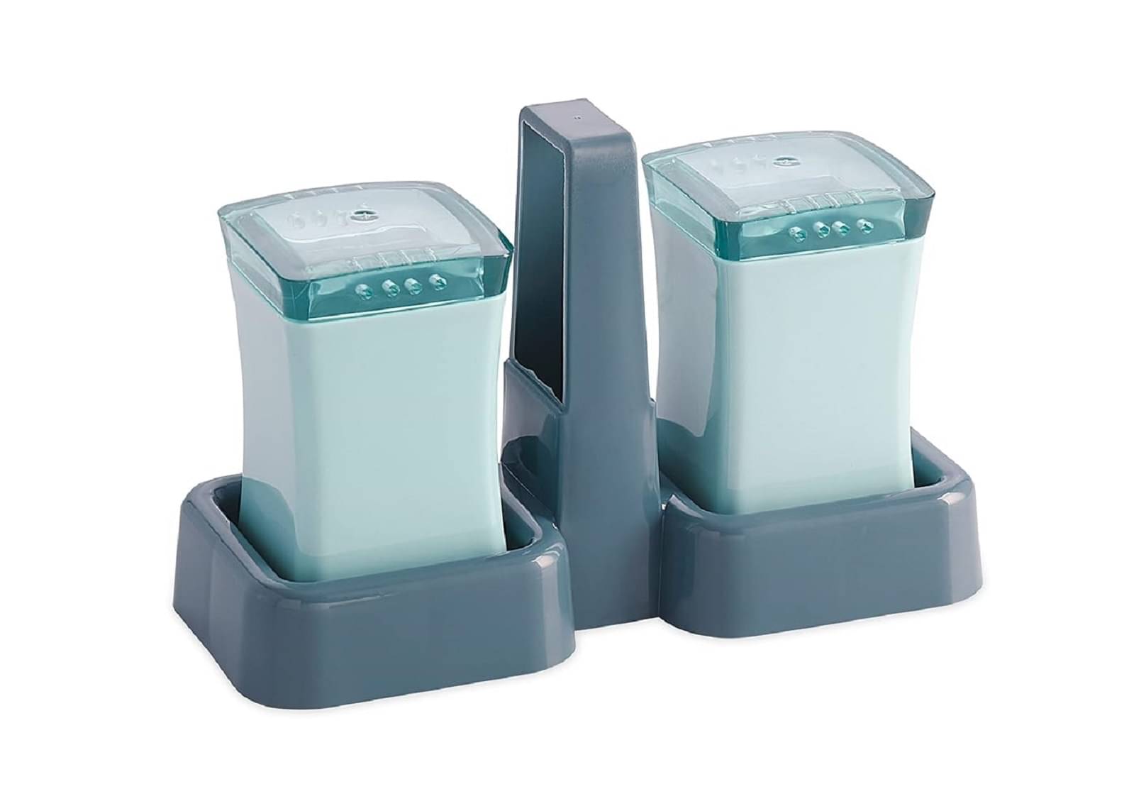     			Sonal - Swaad Salt and Pepper Set with Stand - Plastic Set - Durable, BPA Free - 2 Pcs Set (Blue)