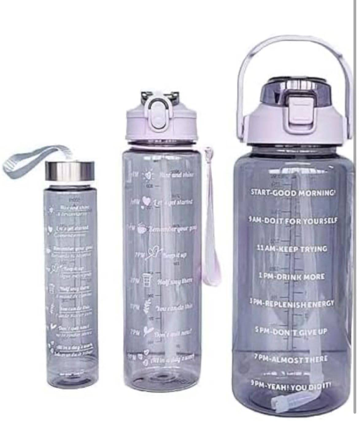     			TGS Multicolor Plastic Water Bottle 1000 mL ( Set of 3 )