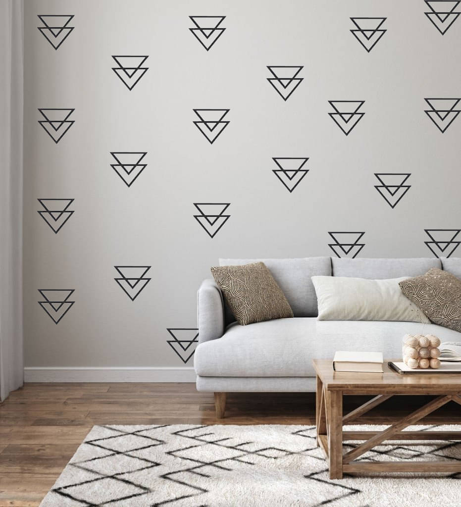     			Triangle Patterns Modern Wall Sticker Self Adhesive Sticker (Pack of 1)