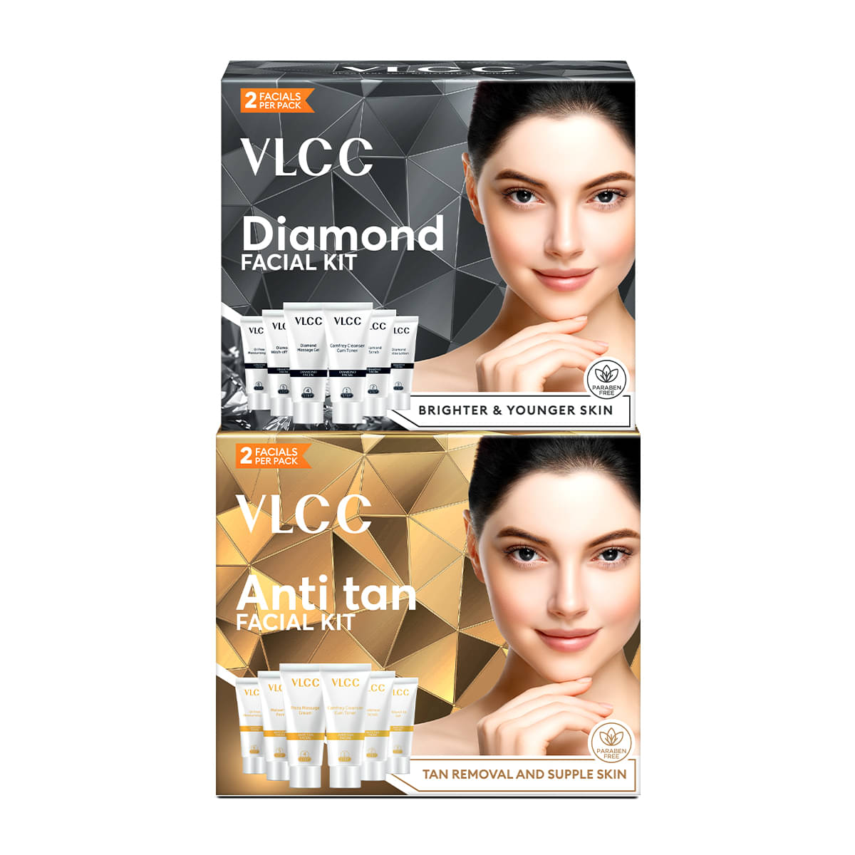 VLCC Diamond & Anti Tan Facial Kit 3 Times Use Facial Kit For All Skin Type Diamond 120 g ( Pack of 2 ) VLCC Diamond & Anti Tan Facial Kit 3 Times Use Facial Kit For All Skin Type Diamond 120 g ( Pack of 2 )