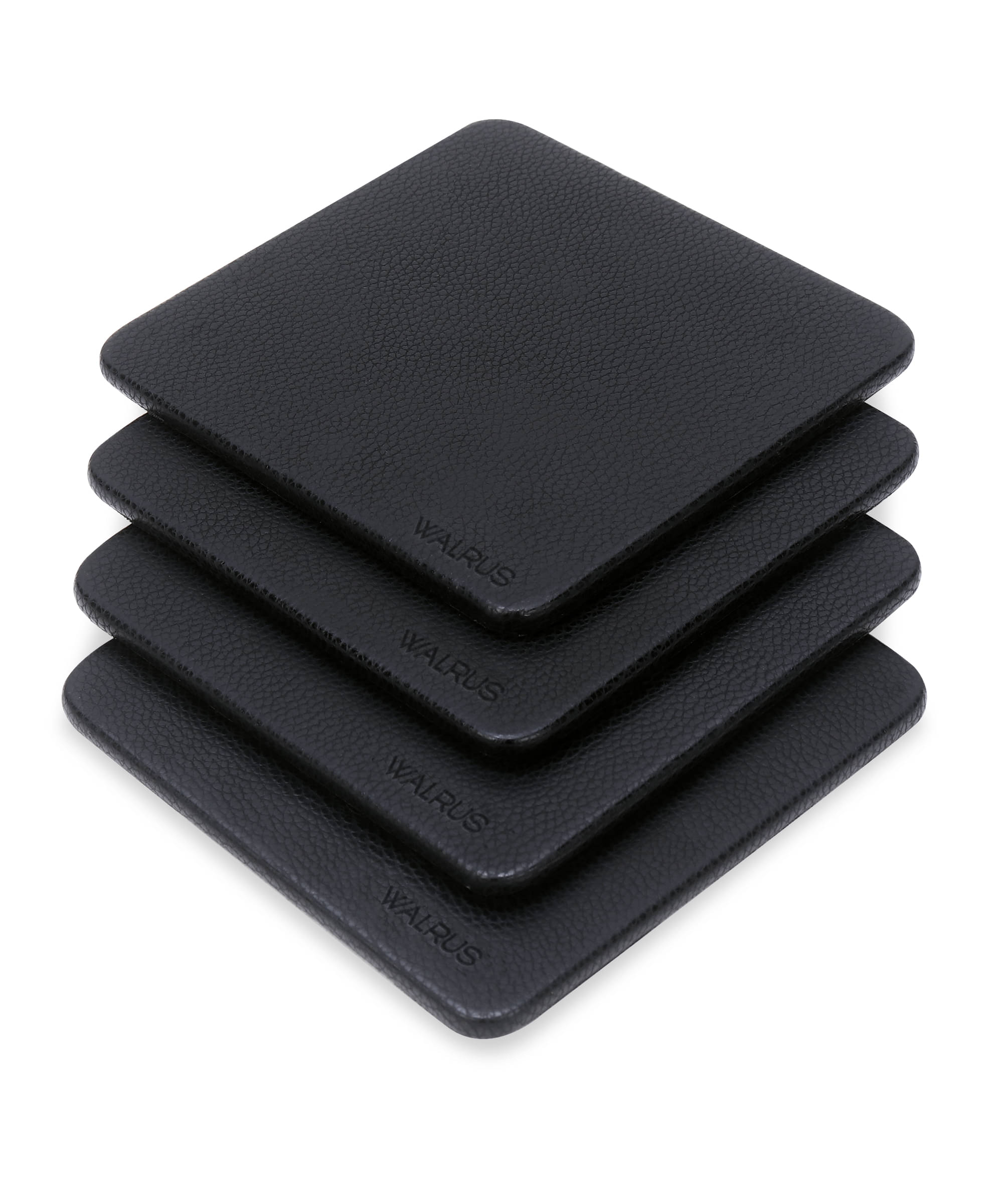     			Walrus Set of 4 Faux Leather Coaster