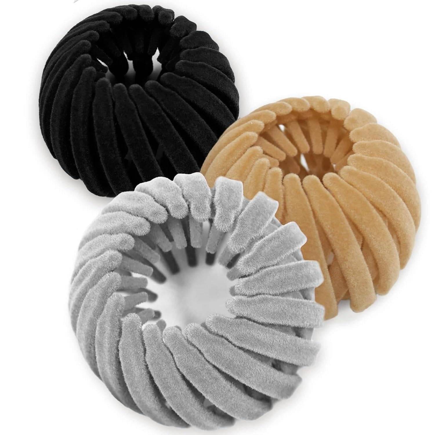 Women Bird Nest Hair Clips Holder Plastic Ponytail Holder Bun Clip Bun Maker Bird Nest Shaped Hair Clips(Multicolor) (PACK OF 3PCS) velvet Women Bird Nest Hair Clips Holder Plastic Ponytail Holder Bun Clip Bun Maker Bird Nest Shaped Hair Clips(Multicolor) (PACK OF 3PCS) velvet