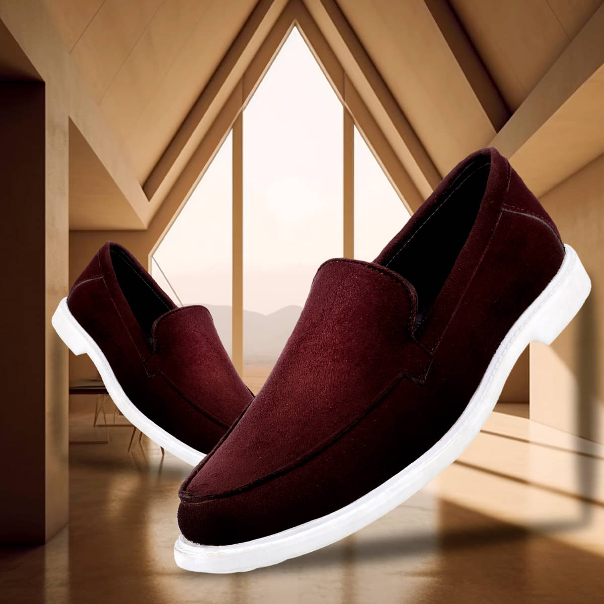     			YUVRATO BAXI Brown Men's Slip on