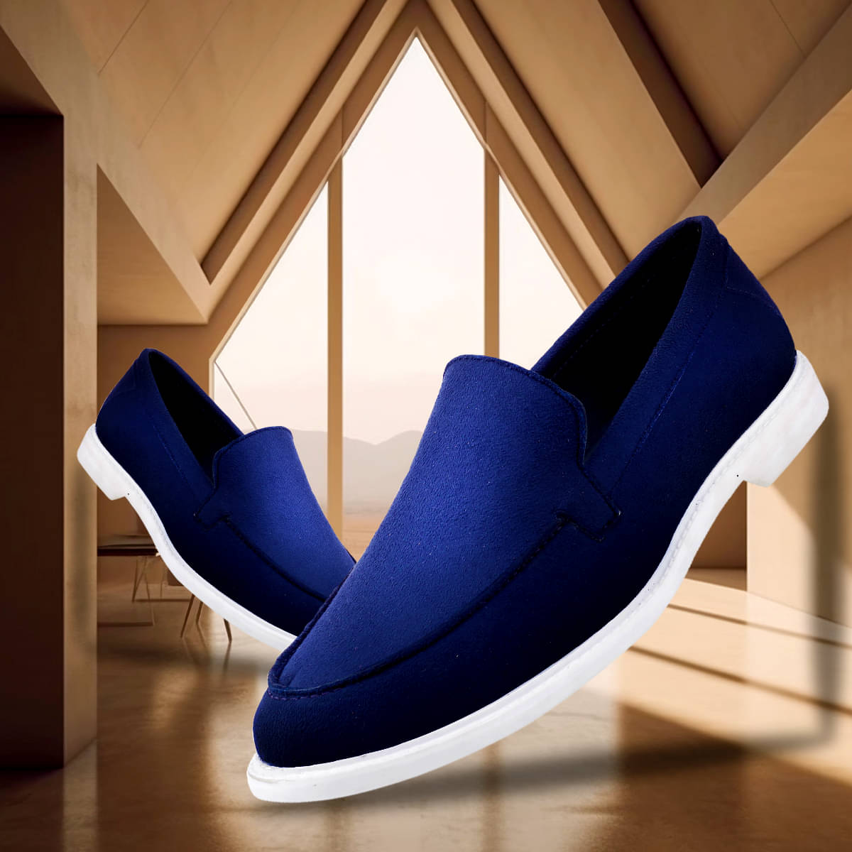     			YUVRATO BAXI Navy Men's Slip on