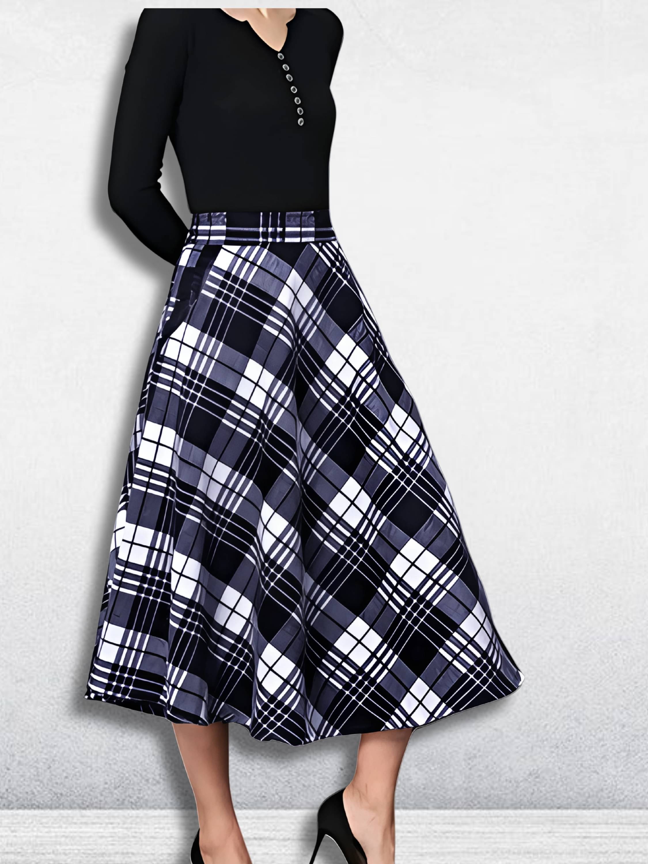 ZELZIS Blue Cotton Women's Flared Skirt ( Pack of 1 )     			ZELZIS Blue Cotton Women's Flared Skirt ( Pack of 1 )