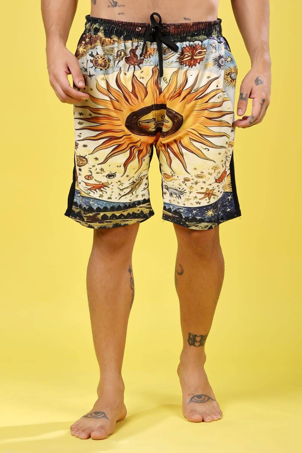 yellow tree Multicolor Polyester Men's Shorts ( Pack of 1 )     			yellow tree Multicolor Polyester Men's Shorts ( Pack of 1 )