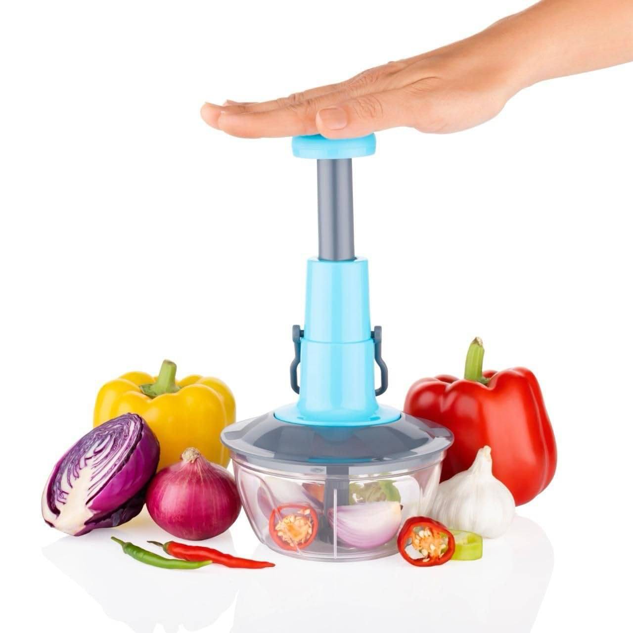 ONNY Manual Hand Press Push Chopper 650 ML with 6 Blades for Effortless Chopping, Vegetables & Fruits Chopper Mixer Cutter to Cut Onion, Salad, Tomato, Potato – Handy Push Choppers, Kitchen Tool ONNY Manual Hand Press Push Chopper 650 ML with 6 Blades for Effortless Chopping, Vegetables & Fruits Chopper Mixer Cutter to Cut Onion, Salad, Tomato, Potato – Handy Push Choppers, Kitchen Tool