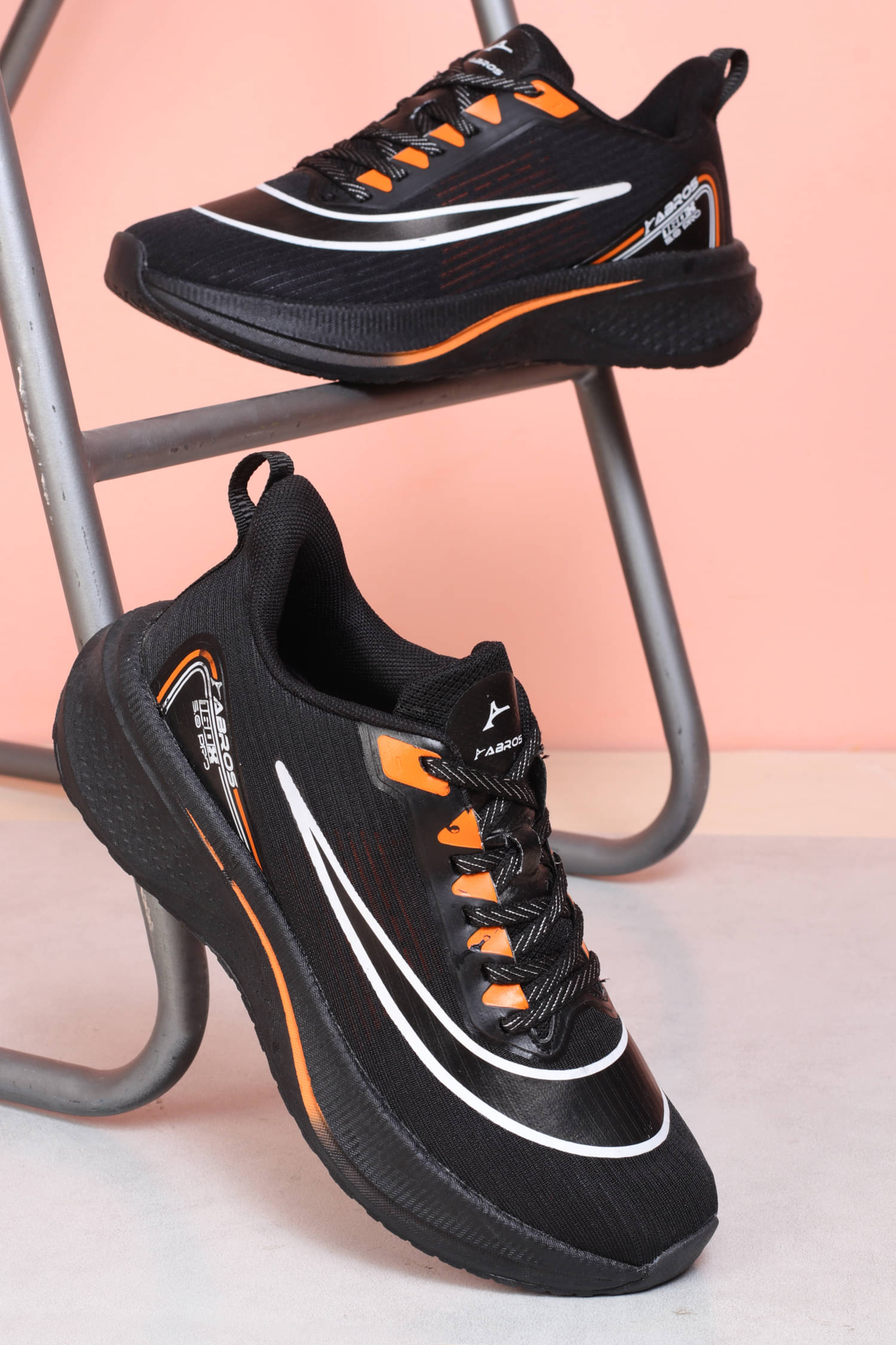 Abros GABRIEL Black Men's Sports Running Shoes Abros GABRIEL Black Men's Sports Running Shoes