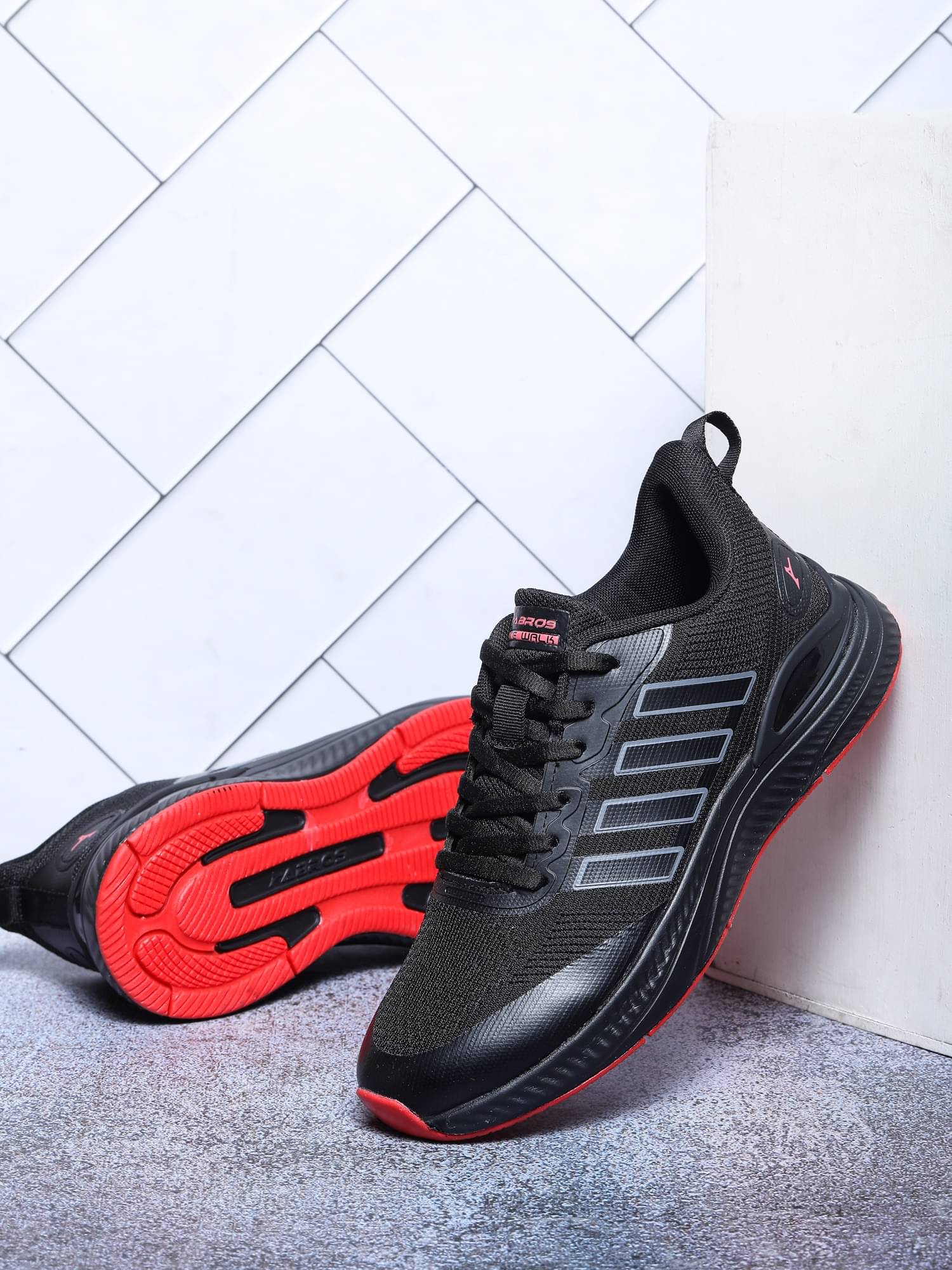     			Abros TORQUE Black Men's Sports Running Shoes