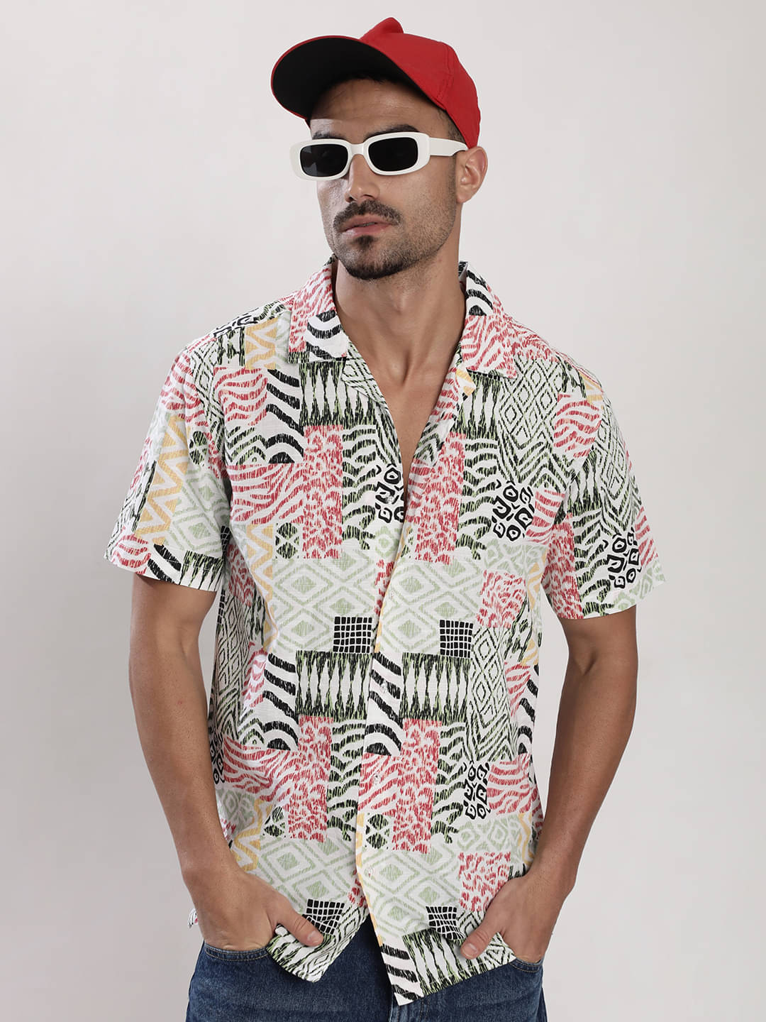     			Bene Kleed 100% Cotton Regular Fit Printed Half Sleeves Men's Casual Shirt - Multicolor ( Pack of 1 )