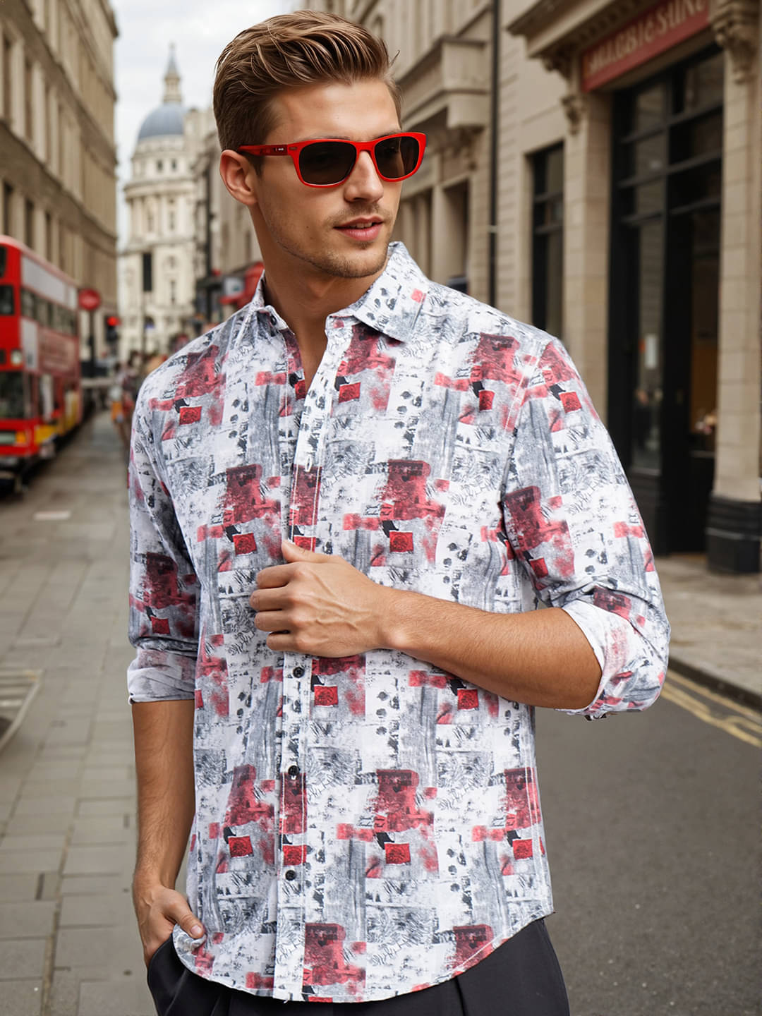 Bene Kleed 100% Cotton Slim Fit Printed Full Sleeves Men's Casual Shirt - Multicolor ( Pack of 1 ) Bene Kleed 100% Cotton Slim Fit Printed Full Sleeves Men's Casual Shirt - Multicolor ( Pack of 1 )