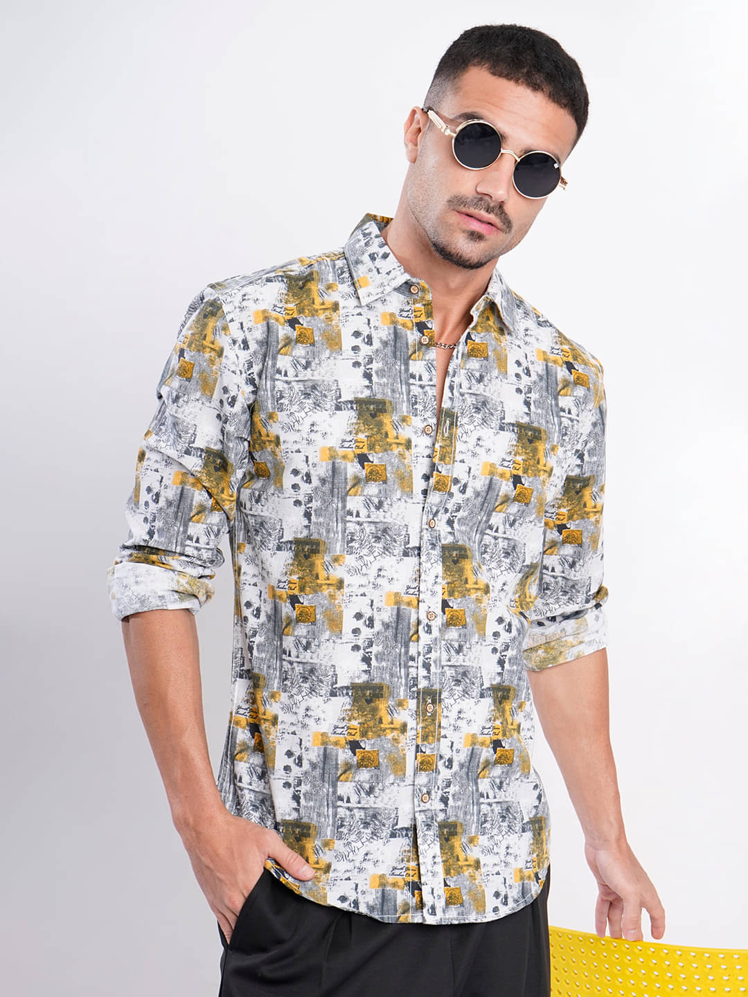 Bene Kleed 100% Cotton Slim Fit Printed Full Sleeves Men's Casual Shirt - Multicolor ( Pack of 1 ) Bene Kleed 100% Cotton Slim Fit Printed Full Sleeves Men's Casual Shirt - Multicolor ( Pack of 1 )