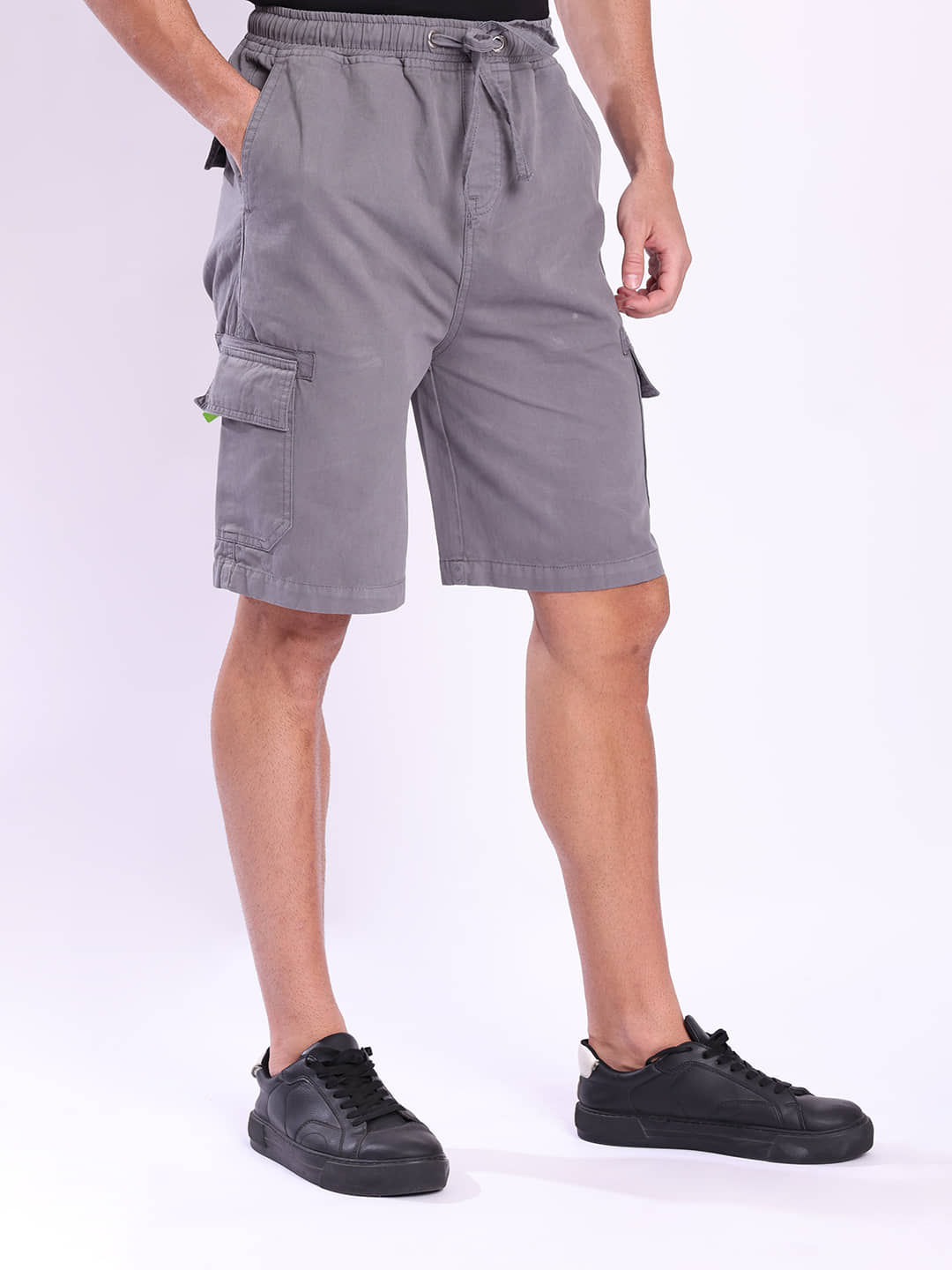 Bene Kleed Grey Cotton Men's Cargos ( Pack of 1 ) - Shorts | Buy online on ZillyBuy