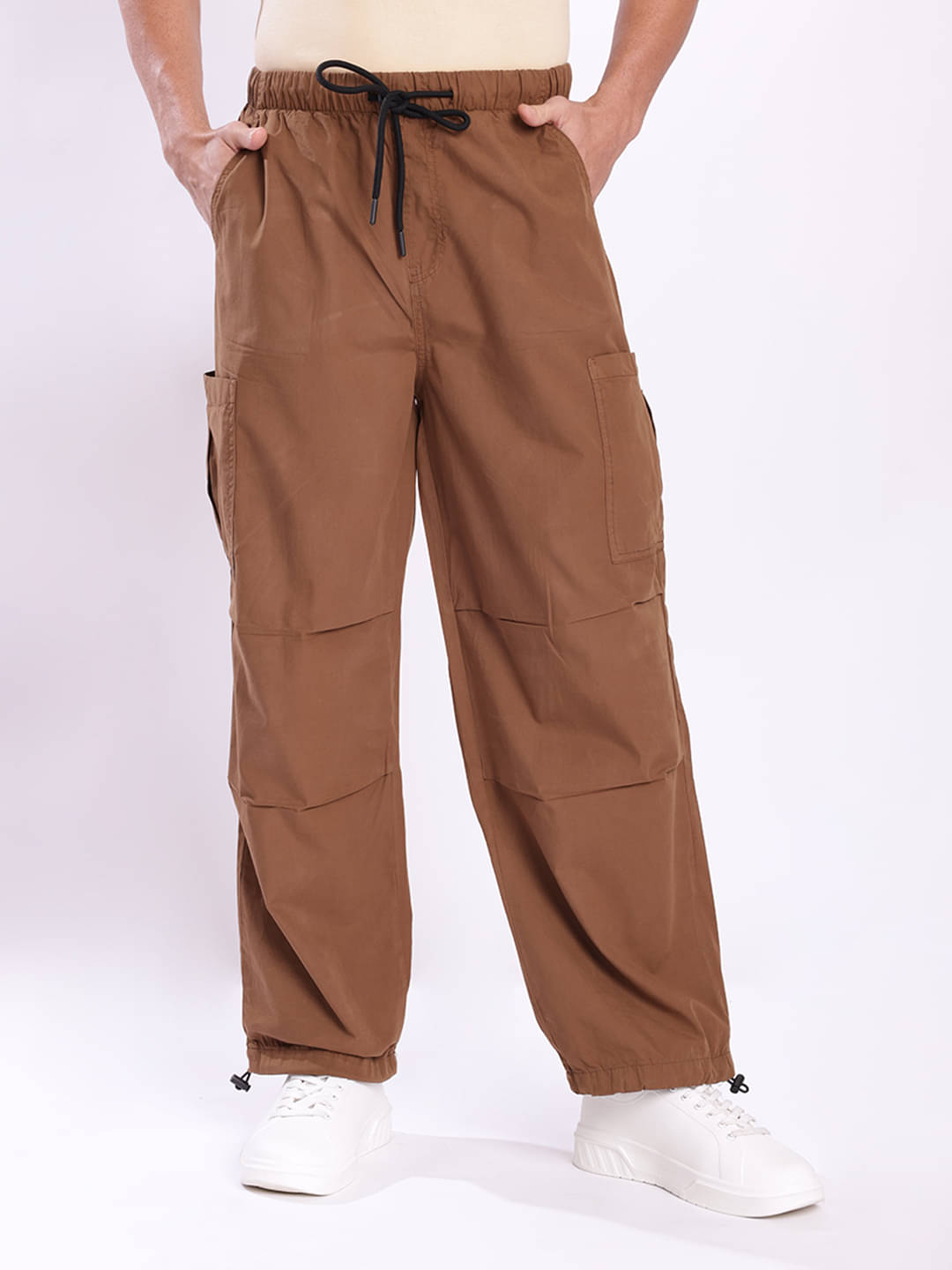     			Bene Kleed Loose Flat Men's Cargos - Brown ( Pack of 1 )