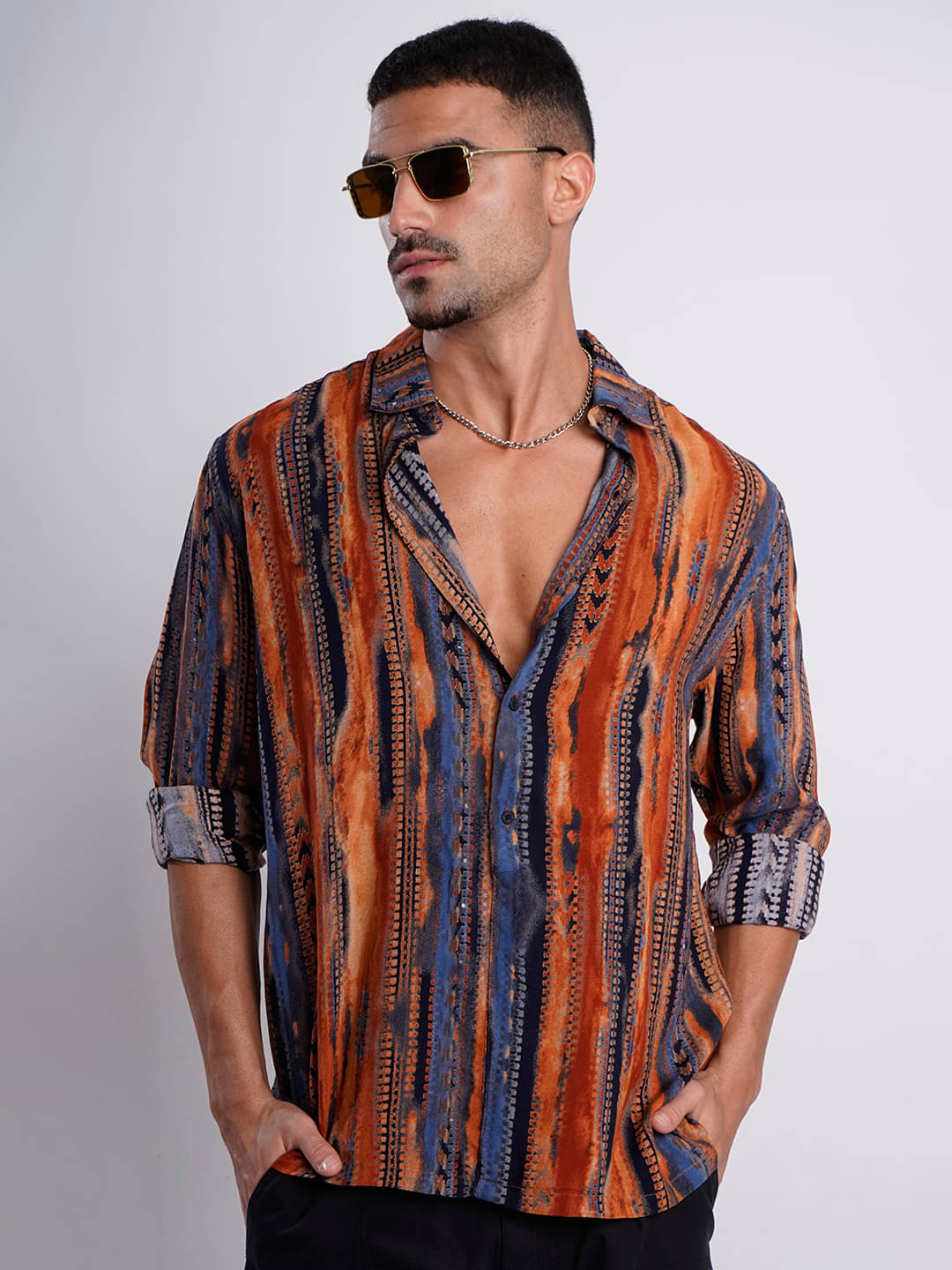     			Bene Kleed Rayon Relaxed Fit Printed Full Sleeves Men's Casual Shirt - Multicolor ( Pack of 1 )