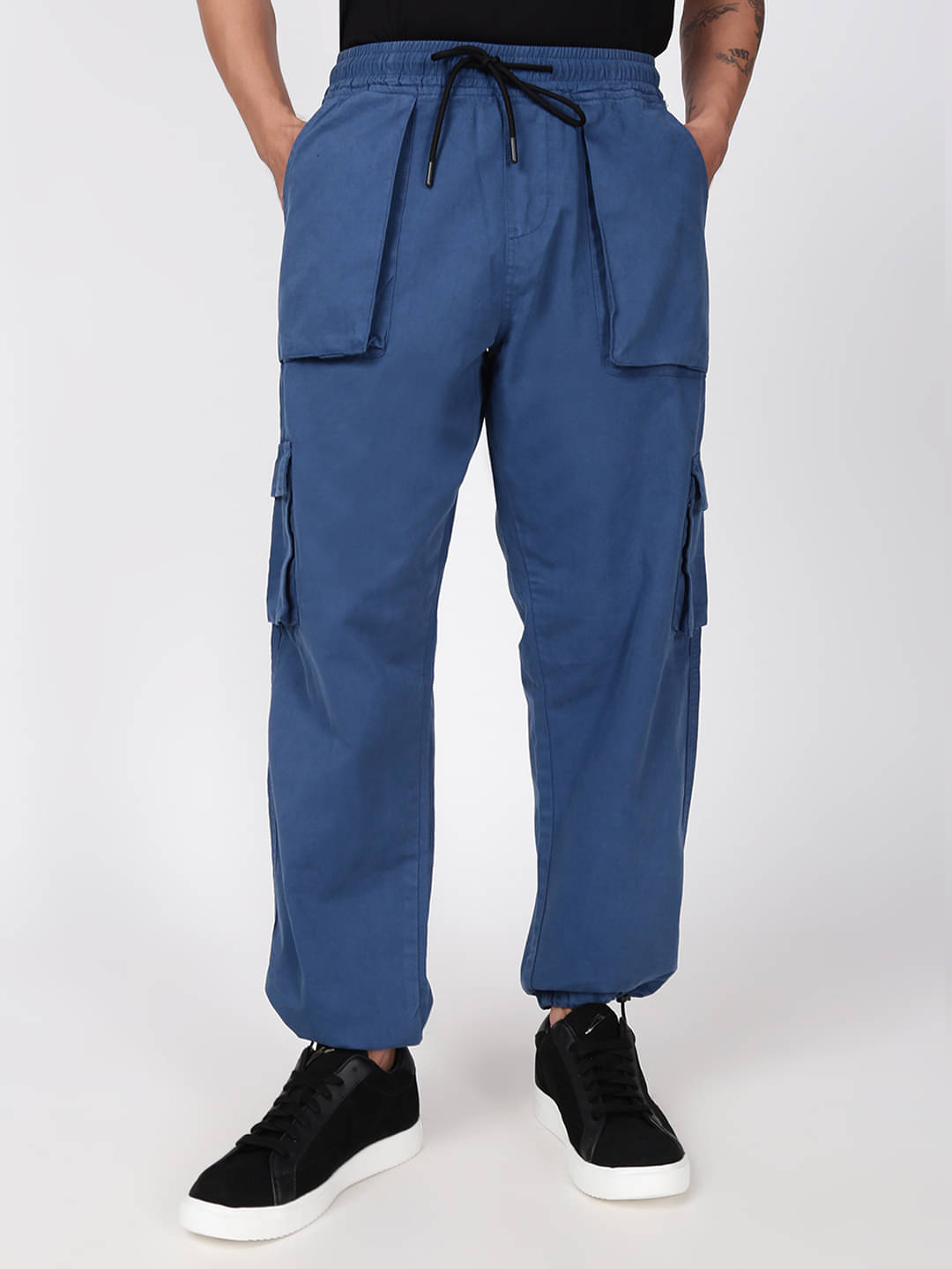     			Bene Kleed Relax Flat Men's Cargos - Blue ( Pack of 1 )