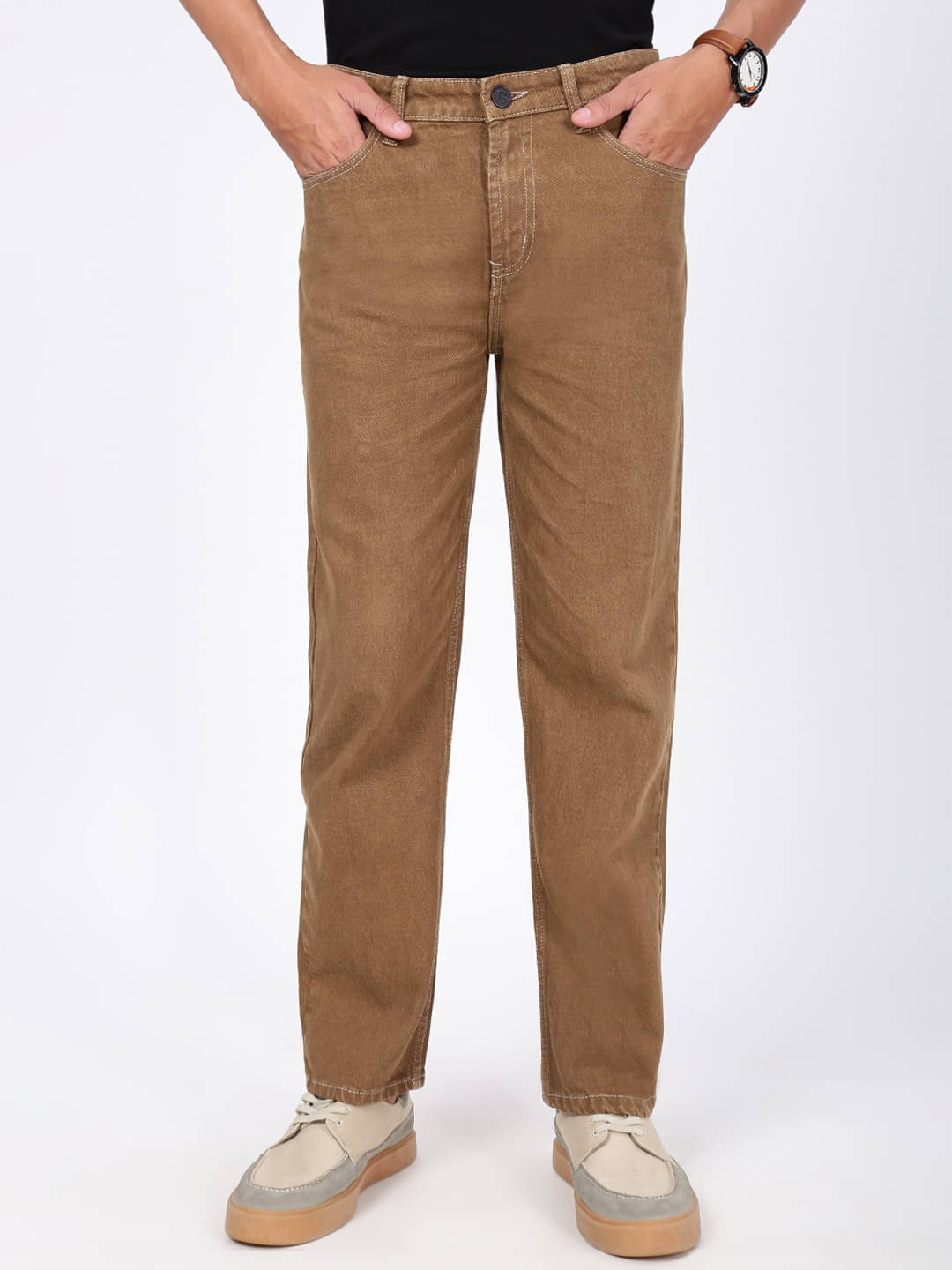 Bene Kleed Relaxed Clean Look Men's Jeans - Brown ( Pack of 1 ) Bene Kleed Relaxed Clean Look Men's Jeans - Brown ( Pack of 1 )