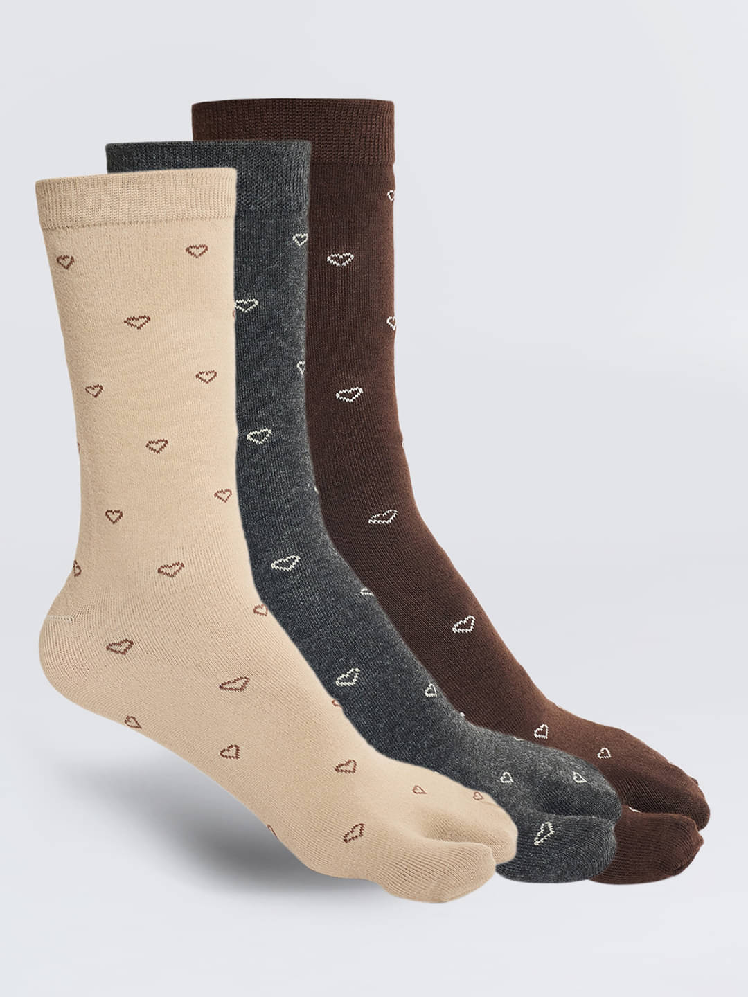 Camey Pack of 3 Women's Cotton Thumb Socks ( Multicolor ) Camey Pack of 3 Women's Cotton Thumb Socks ( Multicolor )