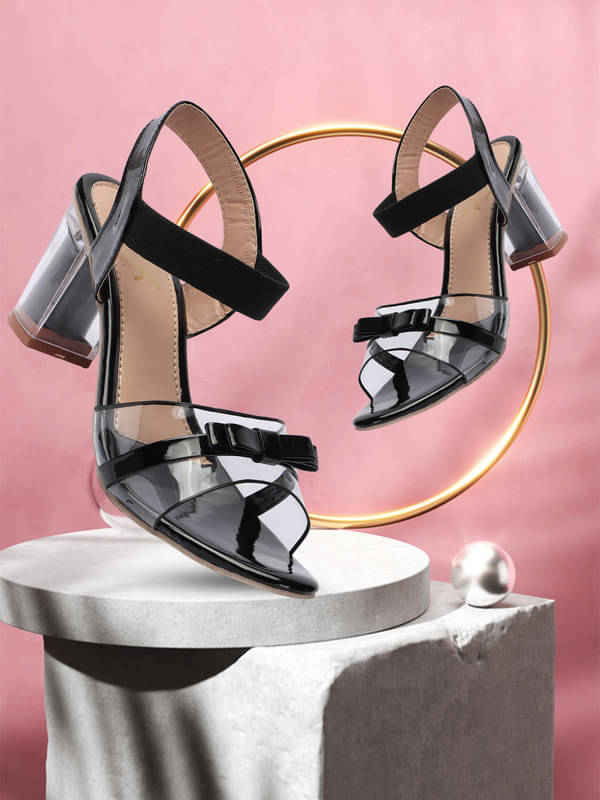 DIPYO Black Women's Sandal Heels DIPYO Black Women's Sandal Heels