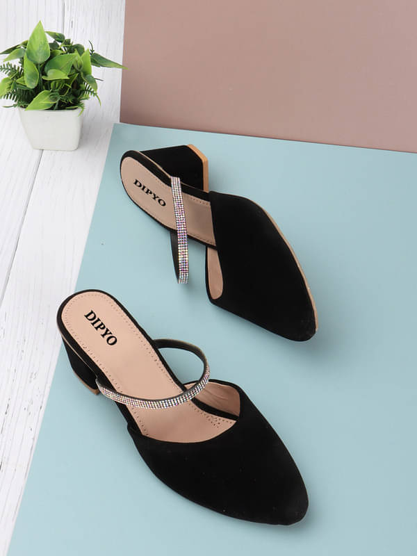     			DIPYO Black Women's Sandal Heels