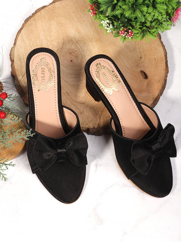     			DIPYO Black Women's Slip On Heels