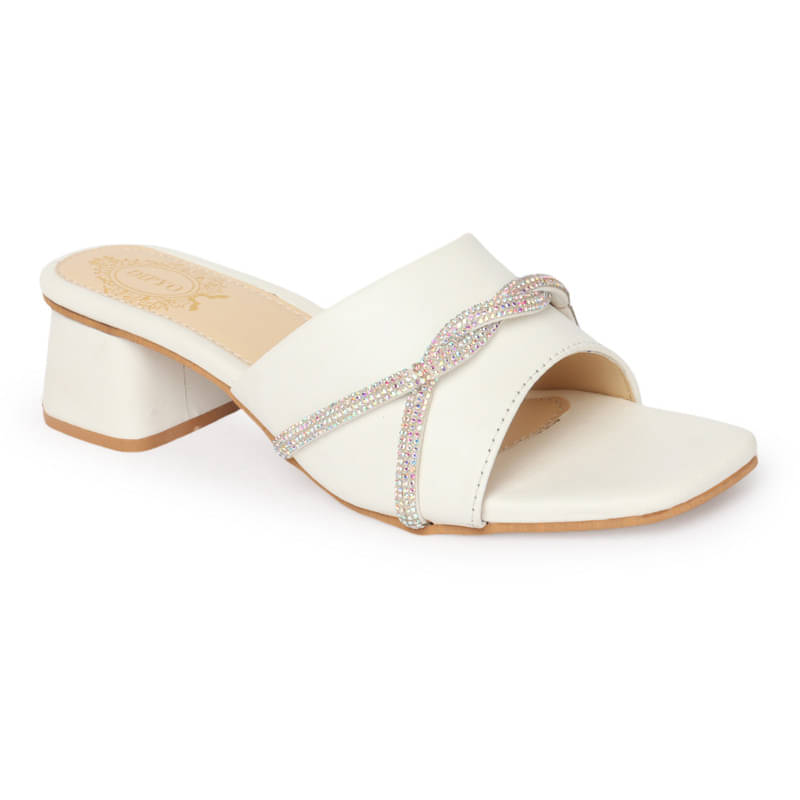 DIPYO White Women's Sandal Heels DIPYO White Women's Sandal Heels