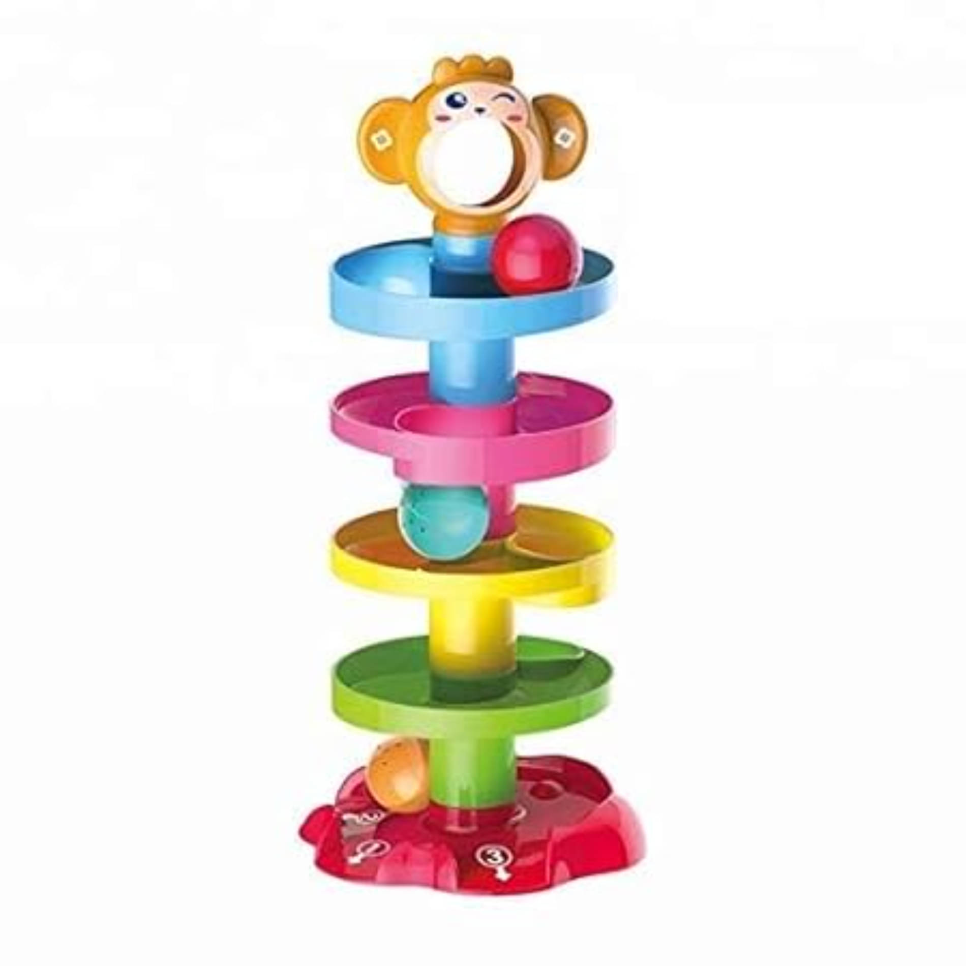     			ESNAPY  Roll Ball Game for Kids Ball Drop Rolling Tower roll and Swirl Ball Toys(Assorted Color)