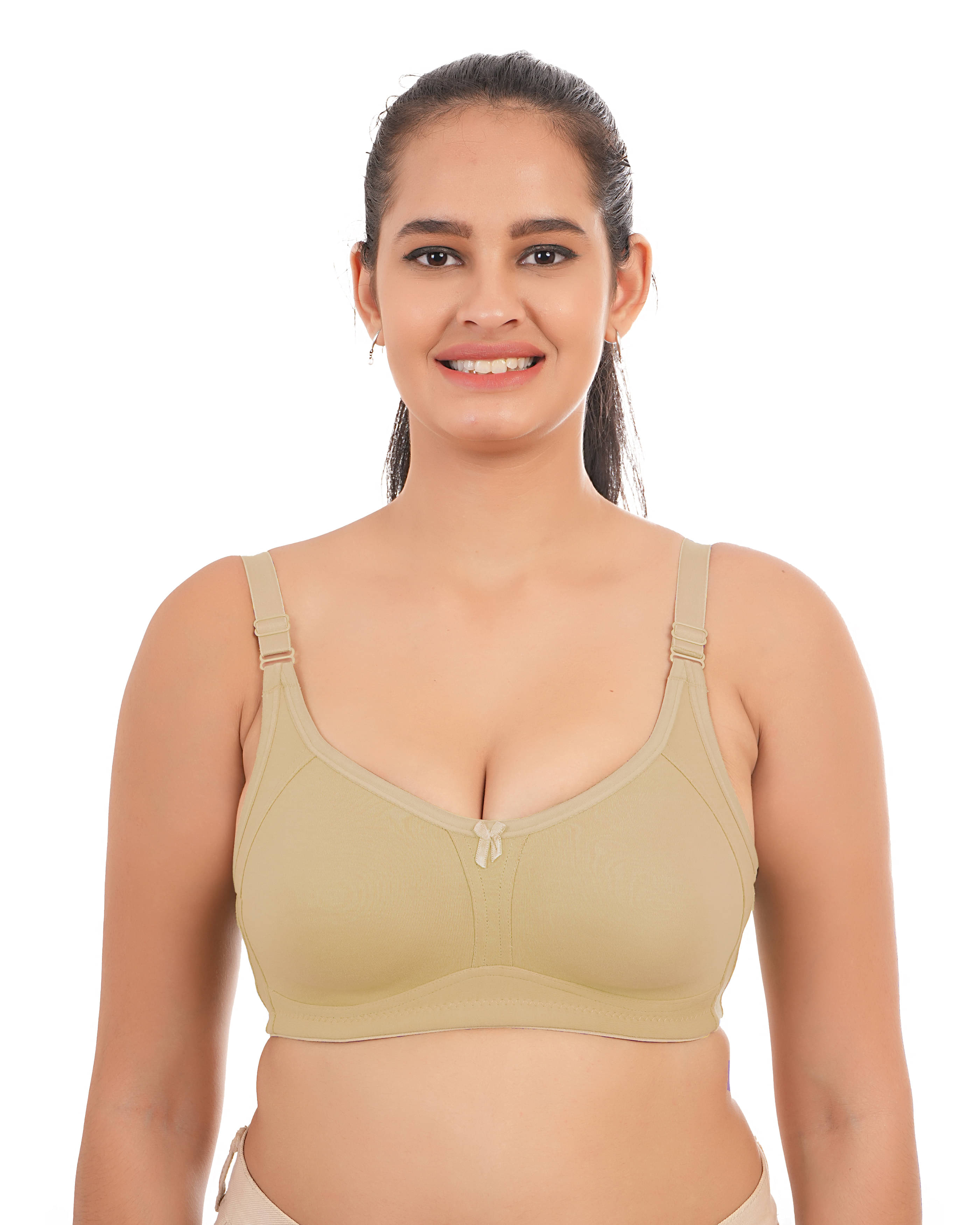 Elina Pack of 1 Cotton Lightly Padded T-Shirt Bra For Women ( Beige )     			Elina Pack of 1 Cotton Lightly Padded T-Shirt Bra For Women ( Beige )