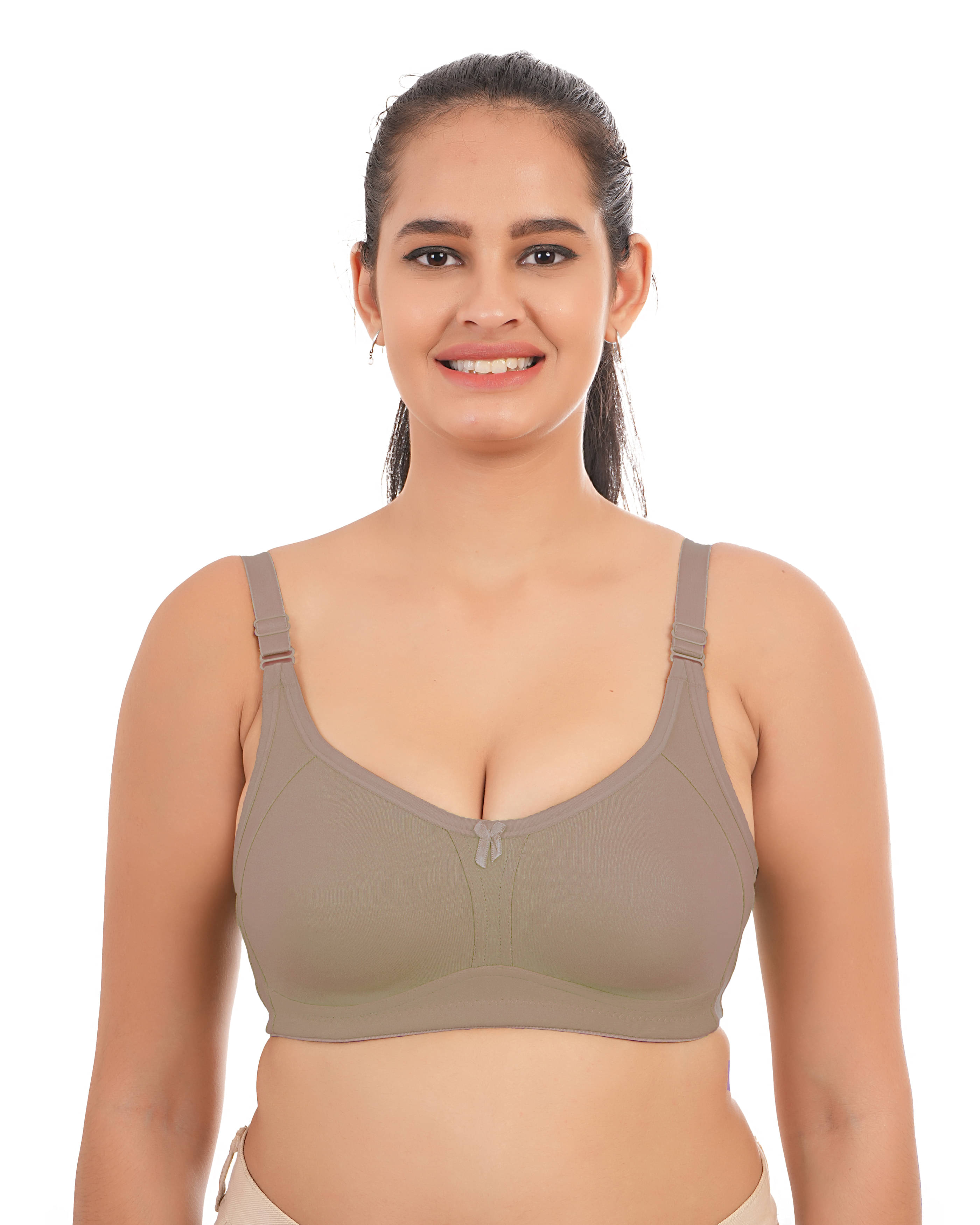Elina Pack of 1 Cotton Lightly Padded T-Shirt Bra For Women ( Brown ) Elina Pack of 1 Cotton Lightly Padded T-Shirt Bra For Women ( Brown )