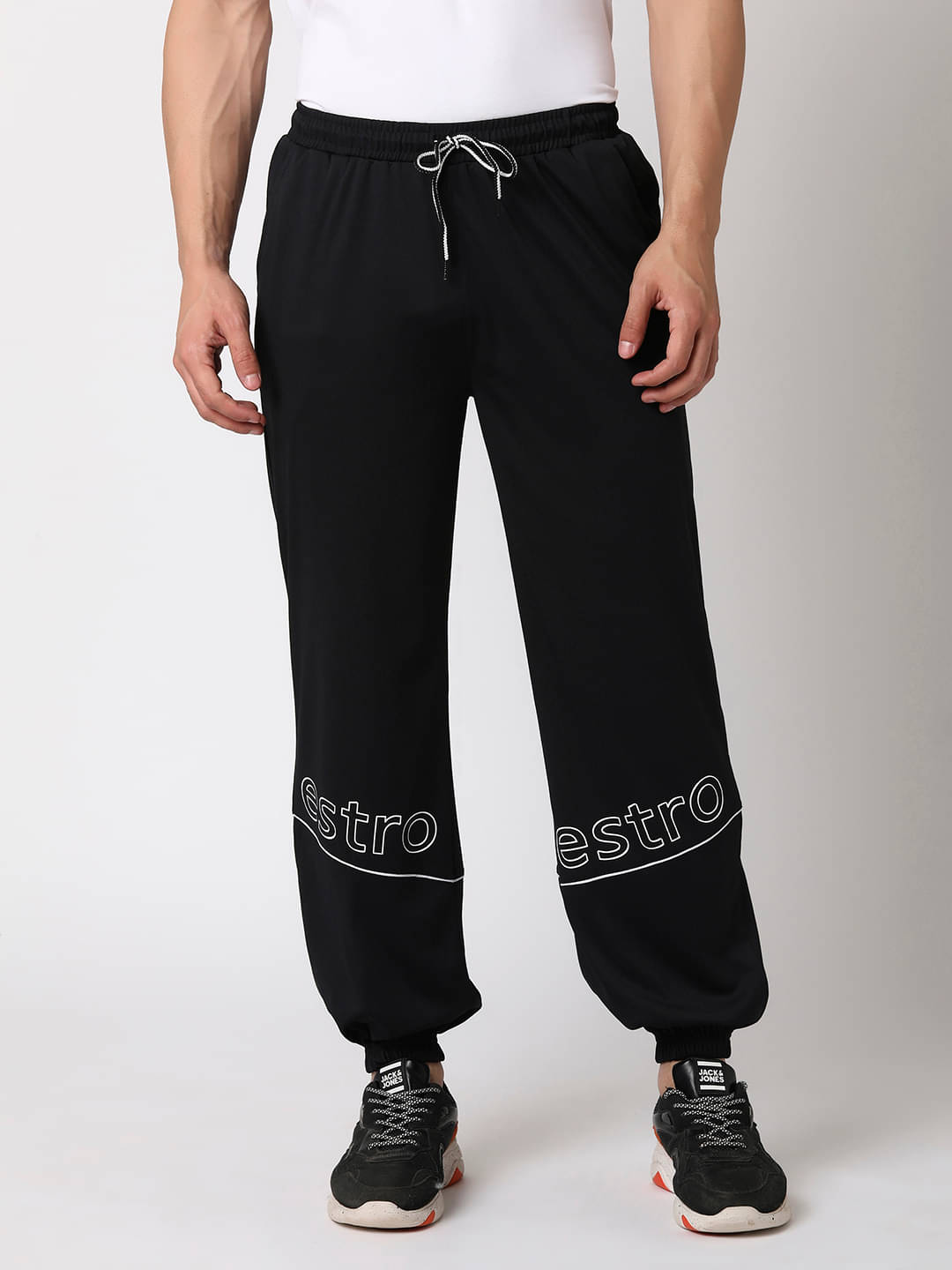Estro Black Polyester Men's Joggers ( Pack of 1 ) Estro Black Polyester Men's Joggers ( Pack of 1 )