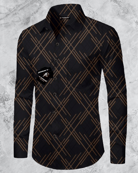     			J K Enterprise Rayon Regular Fit Printed Full Sleeves Men's Casual Shirt - Black ( Pack of 1 )