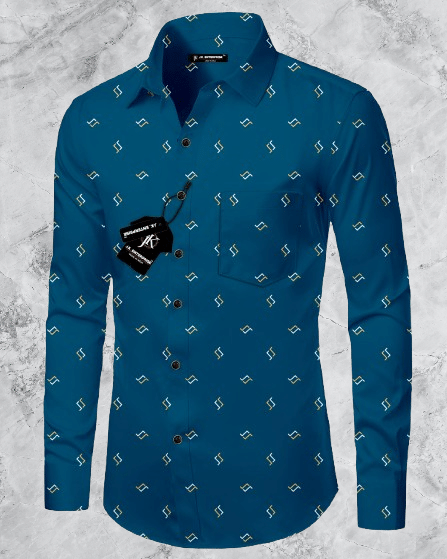 J K Enterprise Rayon Regular Fit Printed Full Sleeves Men's Casual Shirt - Teal ( Pack of 1 ) J K Enterprise Rayon Regular Fit Printed Full Sleeves Men's Casual Shirt - Teal ( Pack of 1 )