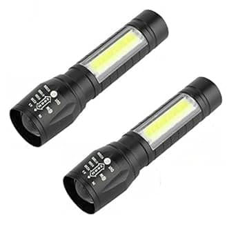     			J.O - 3W Rechargeable Flashlight Torch ( Pack of 2 )