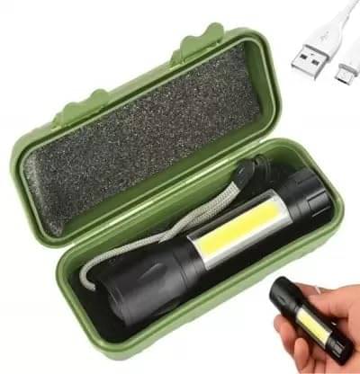     			J.O - 3W Rechargeable Flashlight Torch ( Pack of 1 )