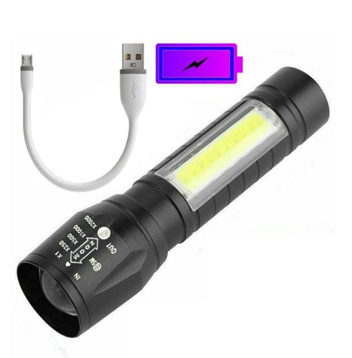     			J.O - 3W Rechargeable Flashlight Torch ( Pack of 1 )