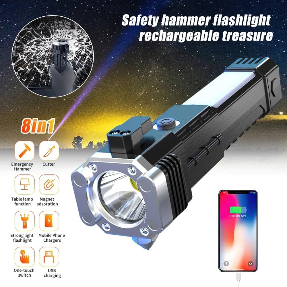     			J.O - 3W Rechargeable Flashlight Torch ( Pack of 1 )