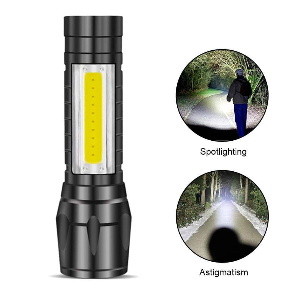     			J.O - 3W Rechargeable Flashlight Torch ( Pack of 1 )