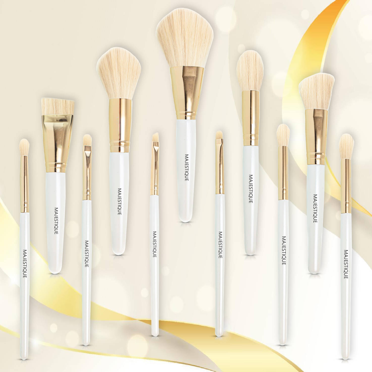 MAJESTIQUE Synthetic Foundation Brush,Concealer Brush 11 Pcs 163 g MAJESTIQUE Synthetic Foundation Brush,Concealer Brush 11 Pcs 163 g