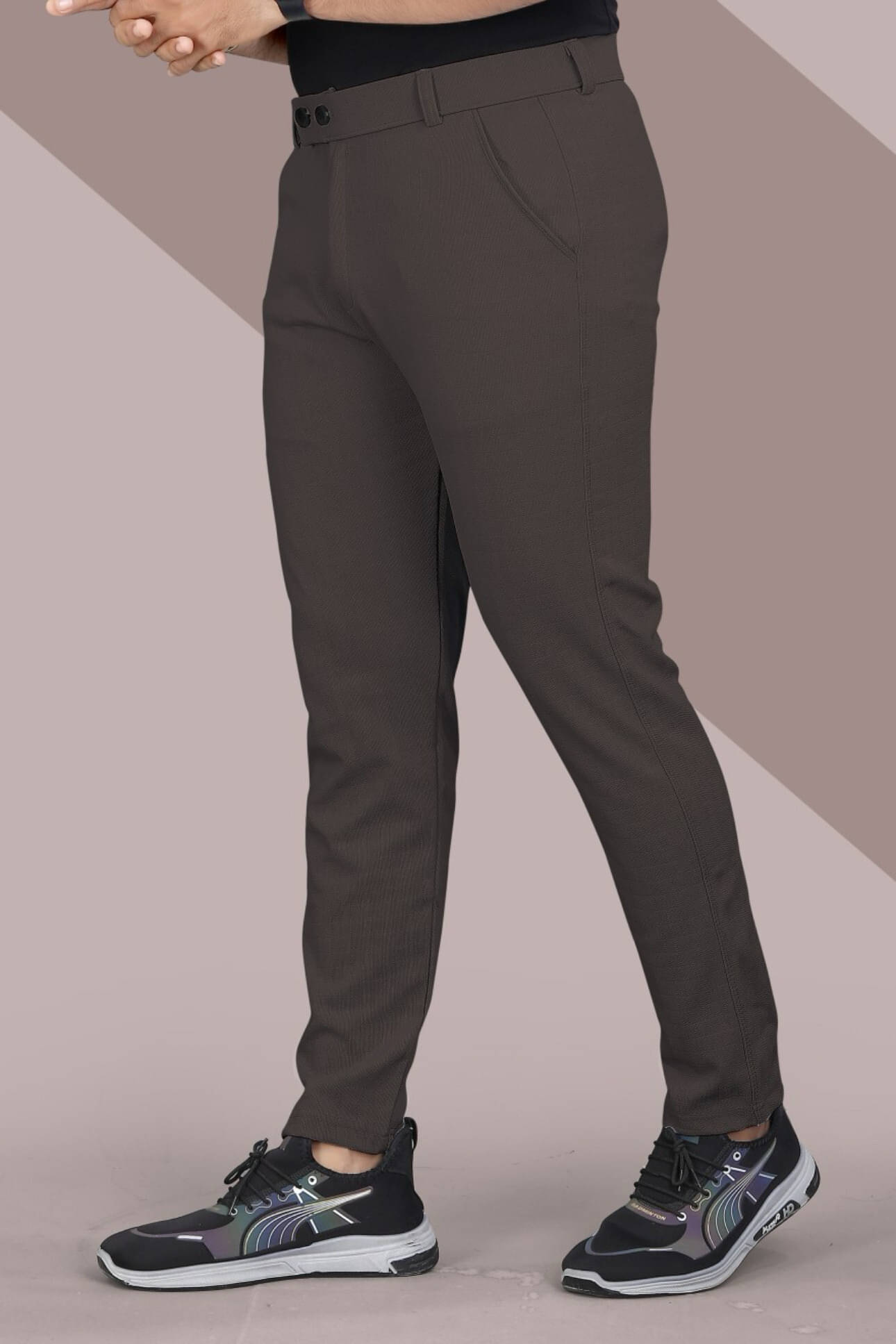     			MENTIFIC Regular Flat Men's Formal Trouser - Brown ( Pack of 1 )