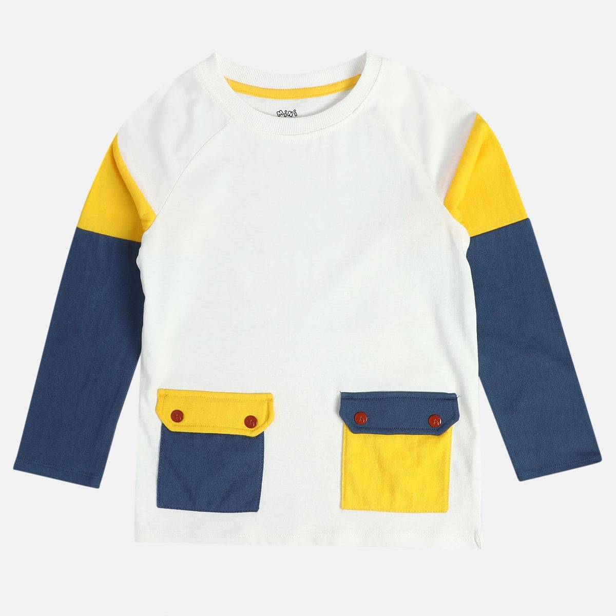     			MINI KLUB Pack of 1 Boys Cotton T-Shirt ( Off White )