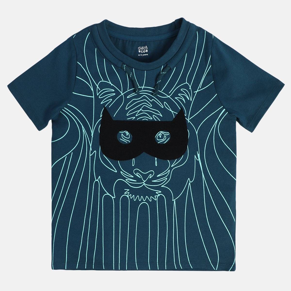     			MINI KLUB Pack of 1 Boys Cotton T-Shirt ( Blue )